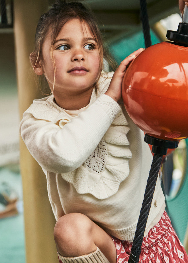 Maglione tricot trafori bambina Mayoral