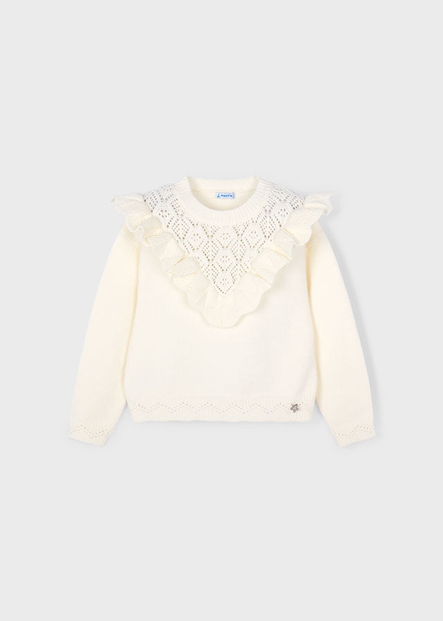 Maglione tricot trafori bambina Mayoral
