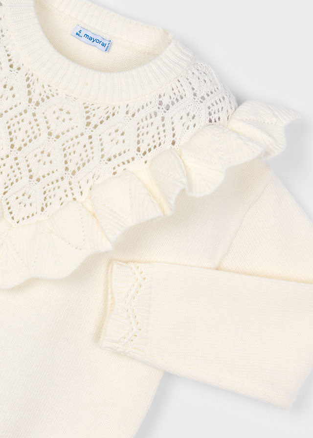 Maglione tricot trafori bambina Mayoral