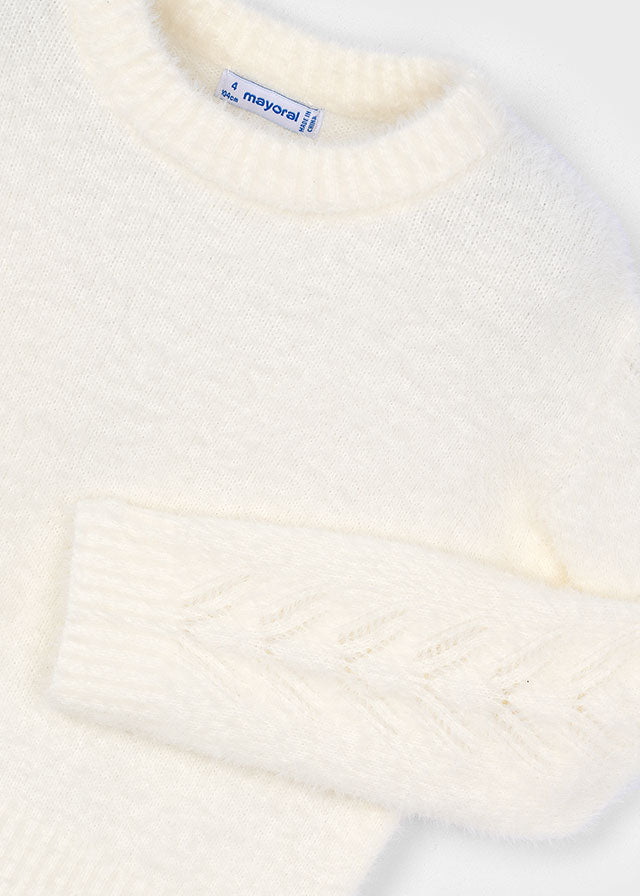 Maglione pellicciotto bambina Mayoral