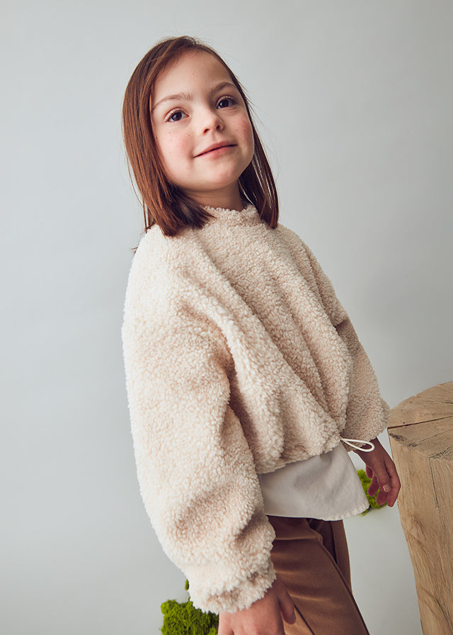 Felpa teddy combined bambina Mayoral