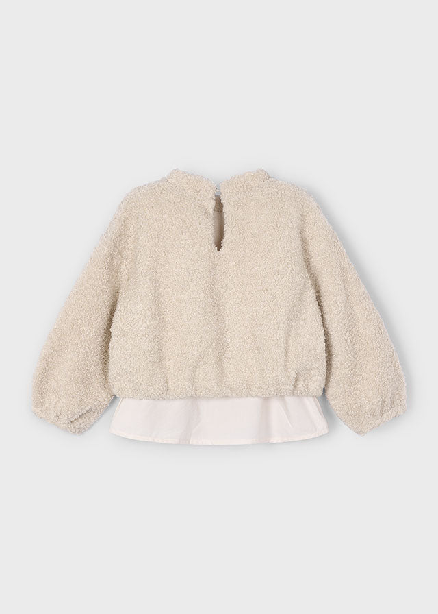 Felpa teddy combined bambina Mayoral