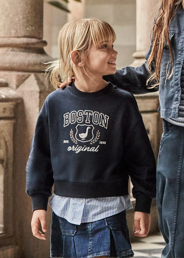 Felpa combined bambina Mayoral