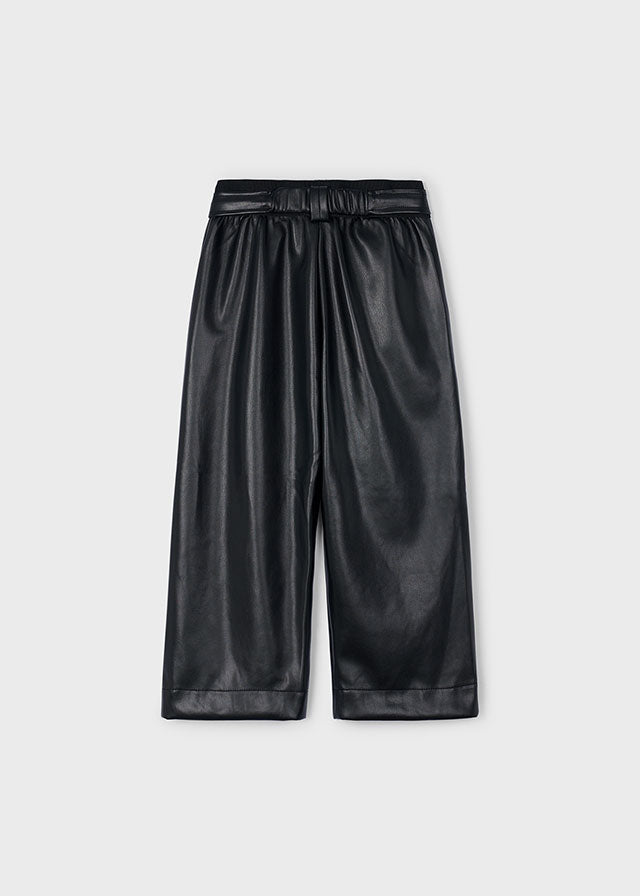 Pantalone similpelle con cintura bambina Mayoral