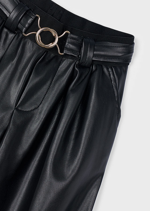 Pantalone similpelle con cintura bambina Mayoral
