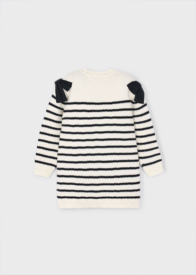 Vestito righe fiocco bambina Mayoral