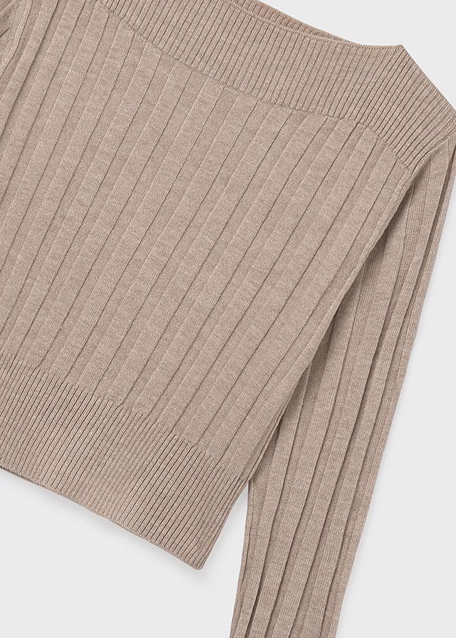 Maglione con dettagli canalé ragazza Mayoral