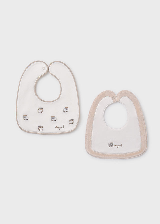 Set 2 bavaglini impermeabili neonato Mayoral