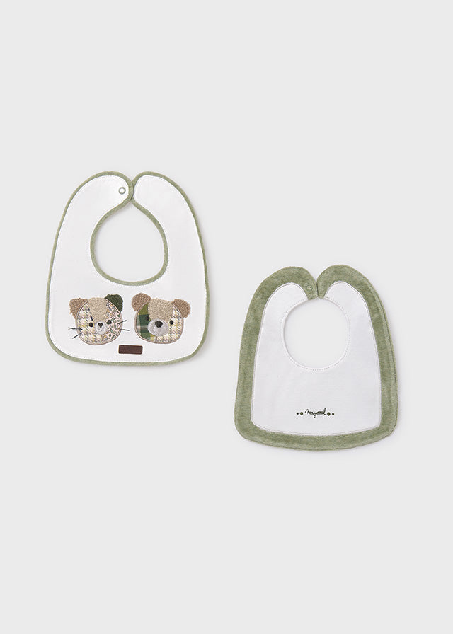 Set 2 bavaglini impermeabili neonato Mayoral