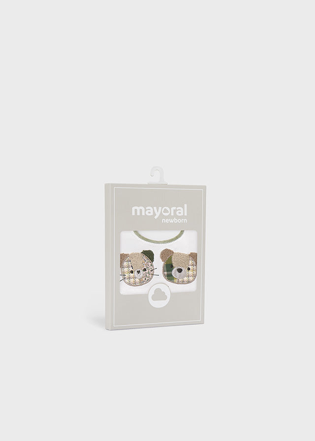 Set 2 bavaglini impermeabili neonato Mayoral