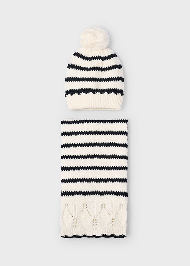 Set cappello e sciarpa righe bambina Mayoral