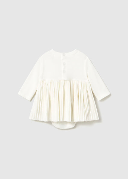 Vestito in ciniglia e cotone neonata Mayoral