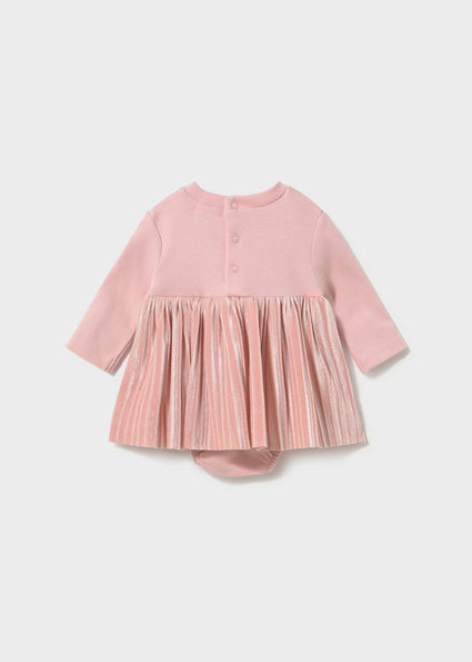 Vestito combinato in ciniglia e caldo cotone neonata Mayoral