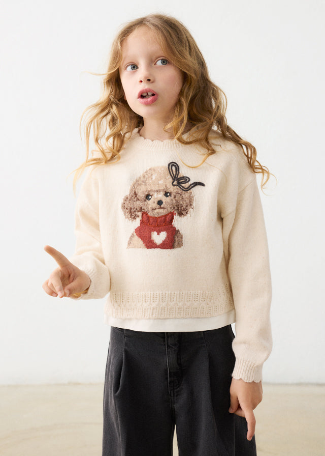 Maglione barboncino bambina Mayoral