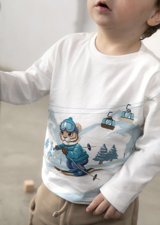 Maglietta manica lunga animal play baby boy Mayoral