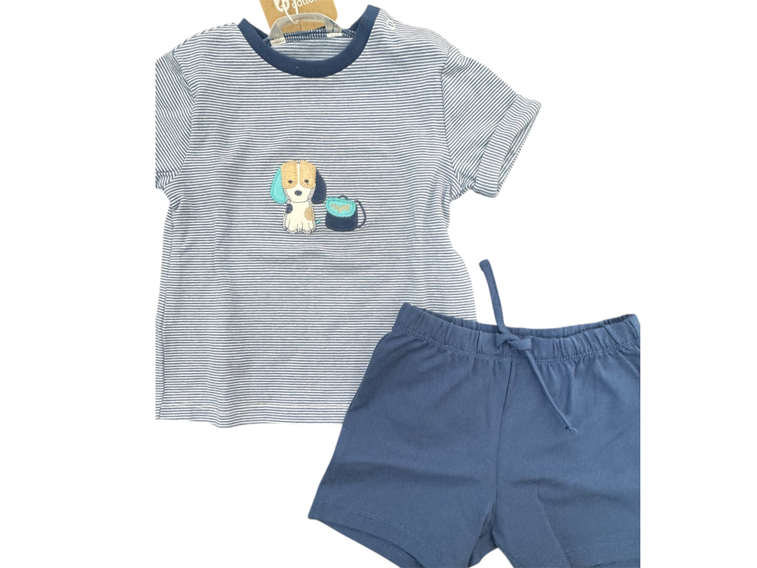 Completo maglietta a maniche corte e pantaloncino neonato