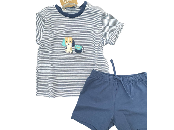 Completo maglietta a maniche corte e pantaloncino neonato