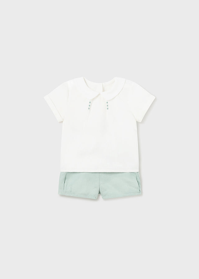 2-piece linen ceremony suit for newborns
