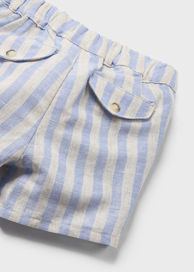 2-piece striped linen baby set 