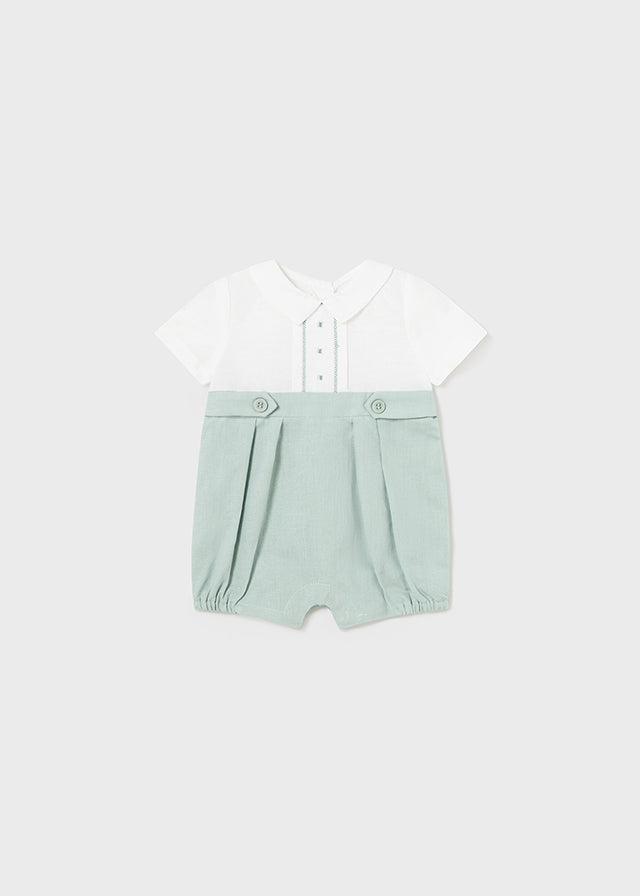 Linen ceremony romper for newborns 