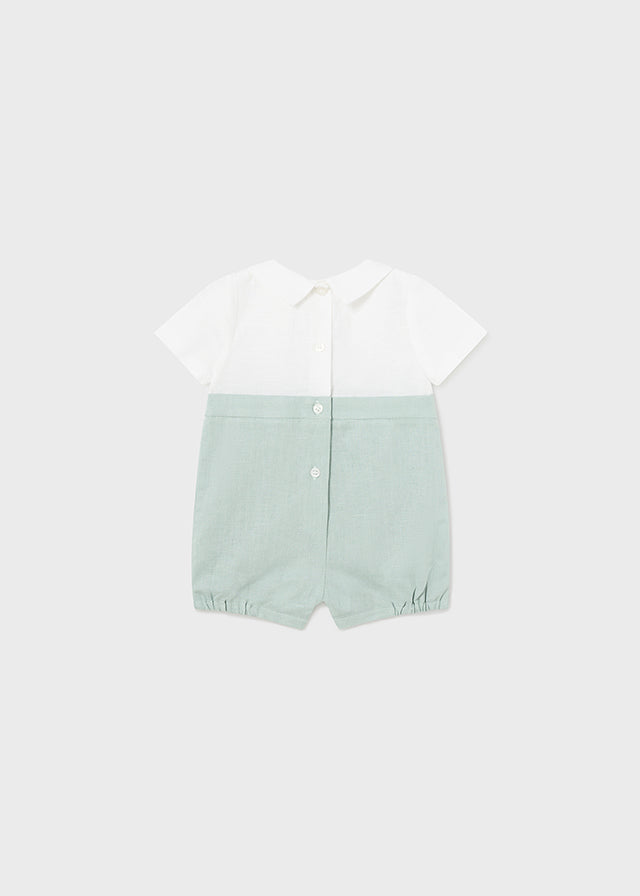 Linen ceremony romper for newborns 