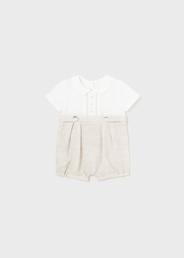 Linen ceremony romper for newborns 