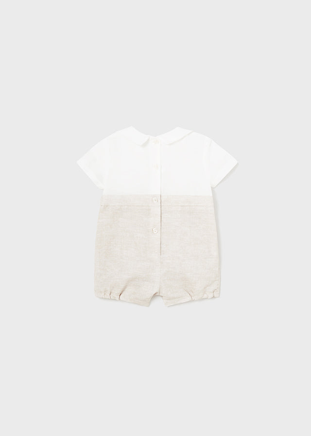 Linen ceremony romper for newborns 