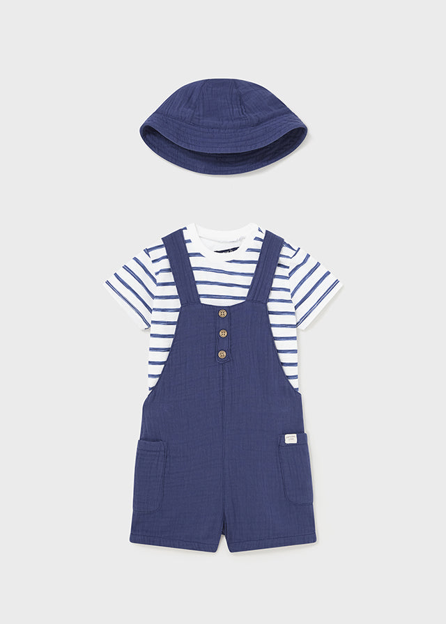 Baby boy's 3-piece striped cotton suit