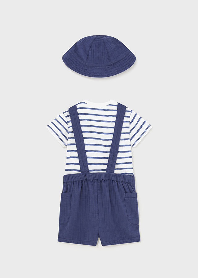 Baby boy's 3-piece striped cotton suit