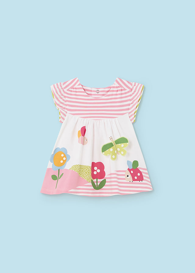 Vestito stampato cotone per neonata