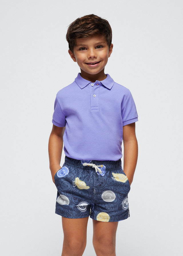 Costume bermuda stampato poliestere riciclato bambino
