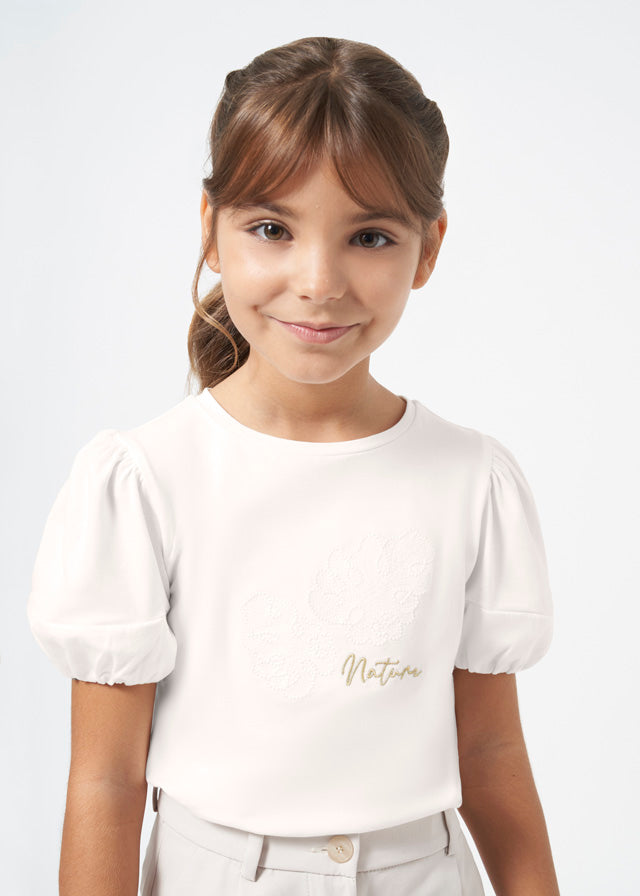 Girl's Cotton Applique T-Shirt