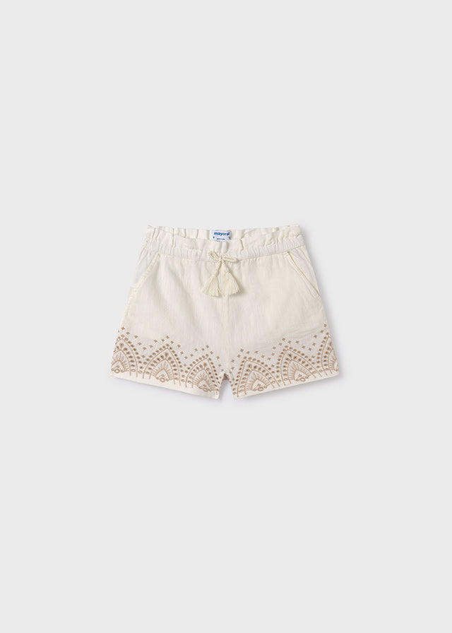 Girl's embroidered shorts