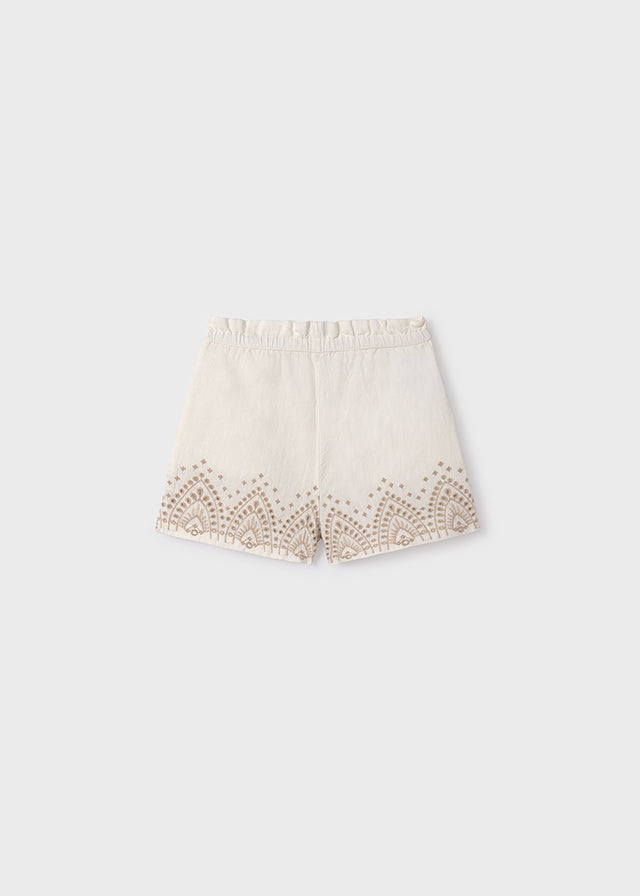 Girl's embroidered shorts