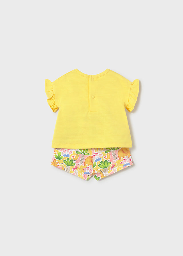 Completo safari con shorts stampato neonata Mayoral
