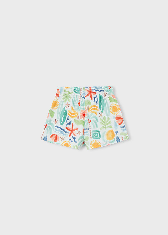 Pantaloncino con stampa summer bambina Mayoral