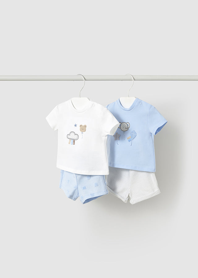 Completo maglietta a maniche corte e pantaloncino neonato Mayoral
