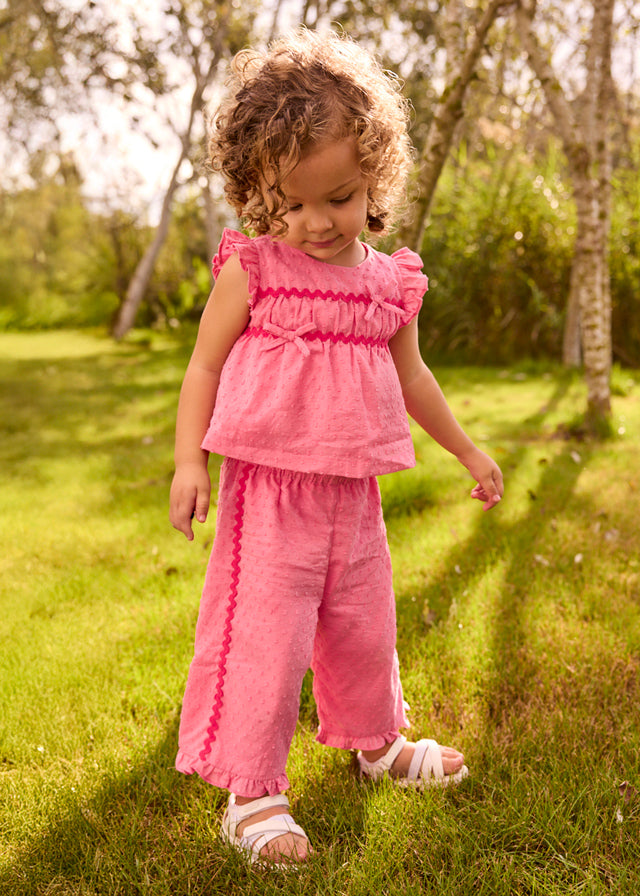 Completo con volant e blusa baby girl Mayoral
