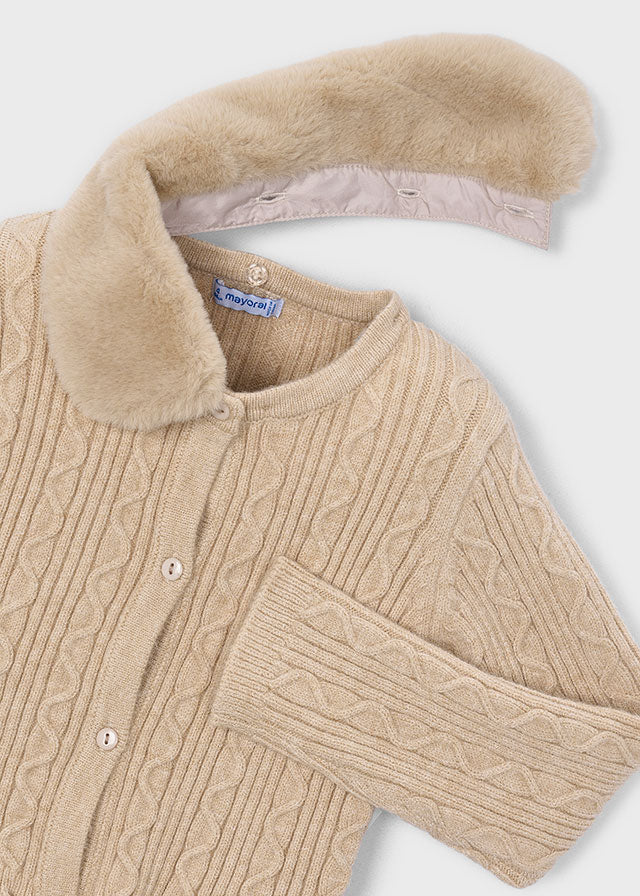 Cardigan con colletto rimovibile bambina Mayoral