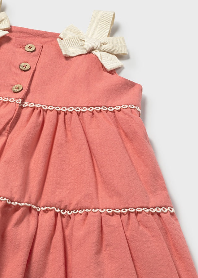 Vestito arricciato con fiocchi baby girl Mayoral