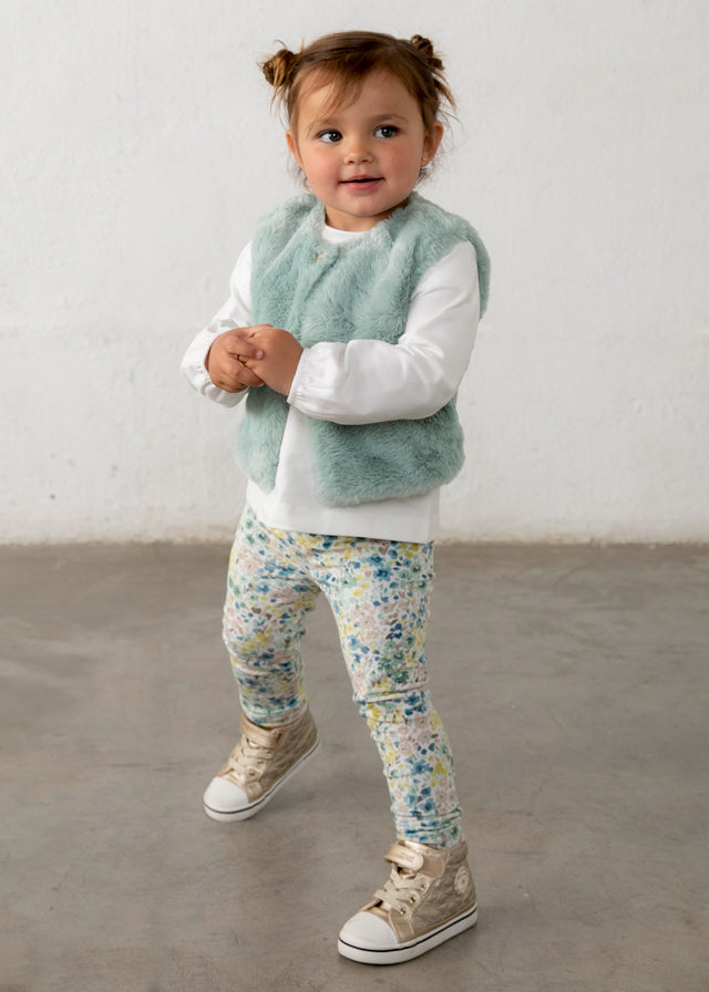 Completo leggings gilet 3 pezzi baby girl Mayoral