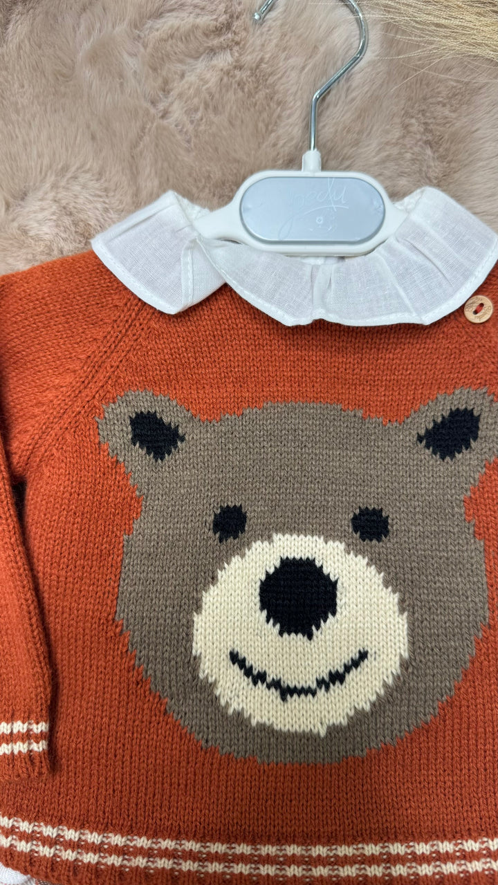 Completo tre pezzi gonna camicia e maglione neonata Yoedu