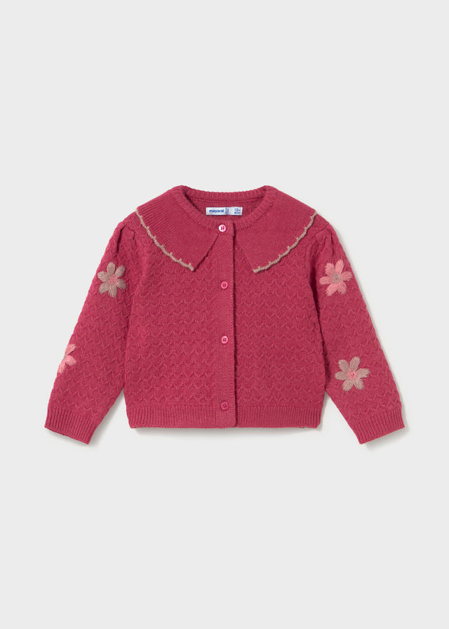 Cardigan fiori ricamati baby girl Mayoral