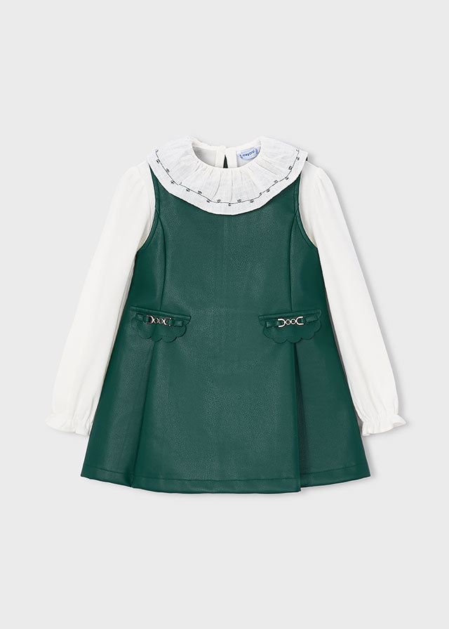 Vestito in ecopelle bambina Mayoral