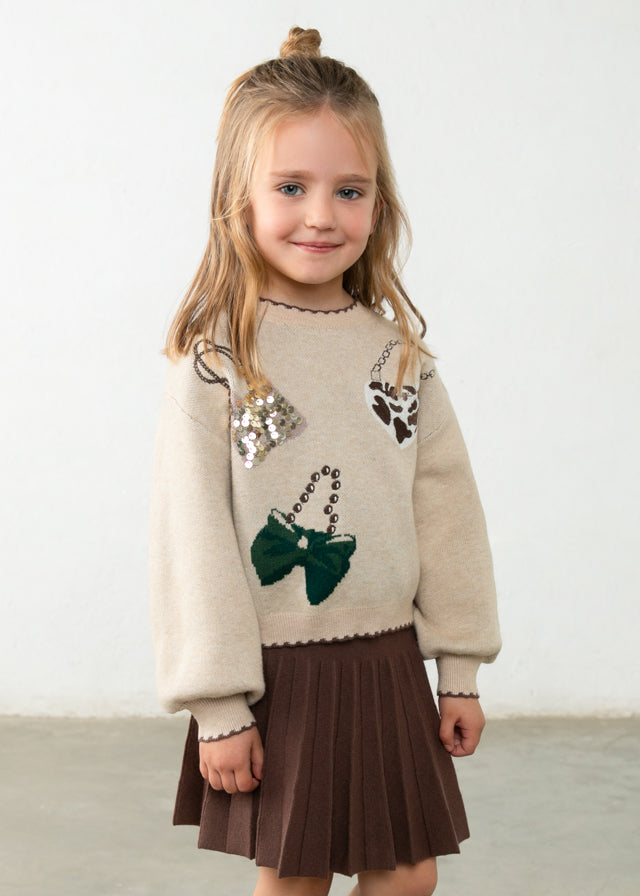 Completo gonna in tricot bambina Mayoral