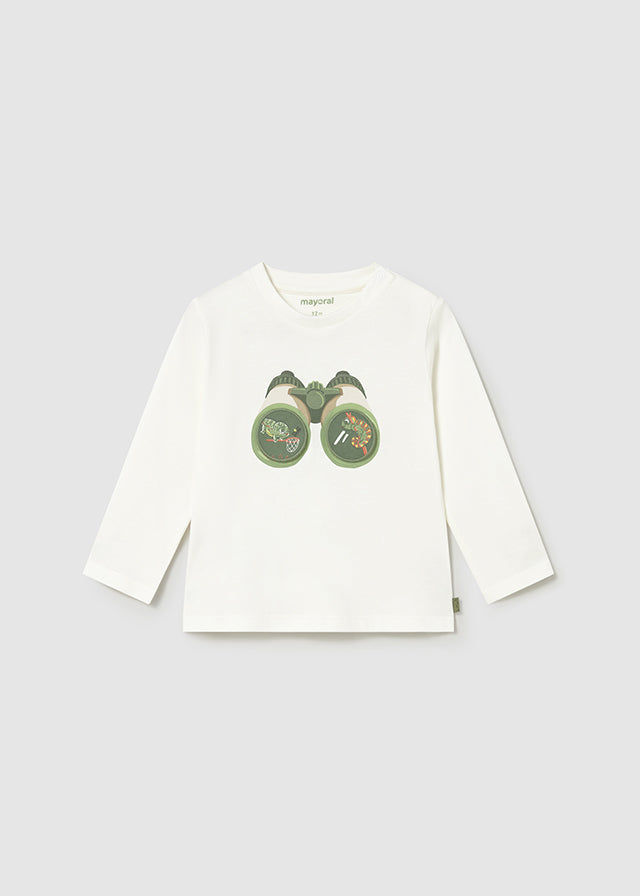 T-shirt manica lunga con stampa baby boy Mayoral