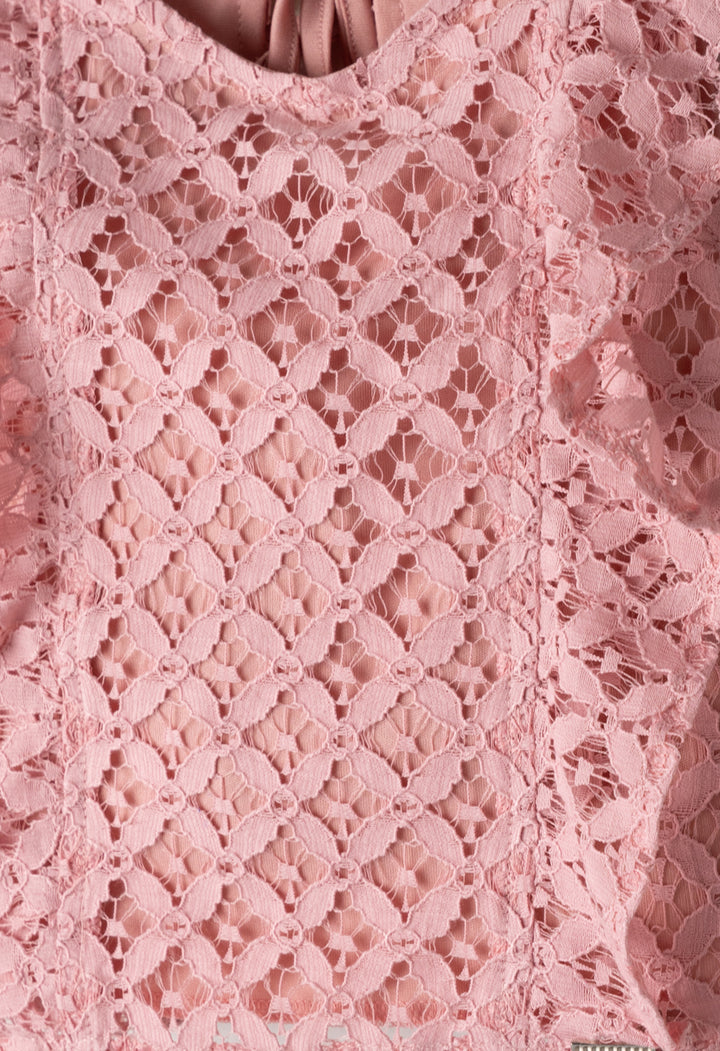 Coordinato in pizzo con cerchietto capelli bambina Ebita