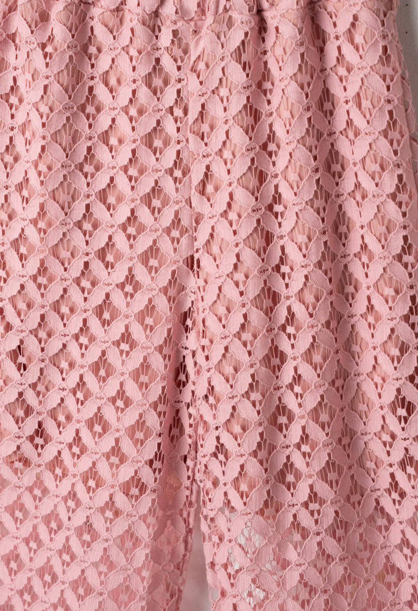 Coordinato in pizzo con cerchietto capelli bambina Ebita