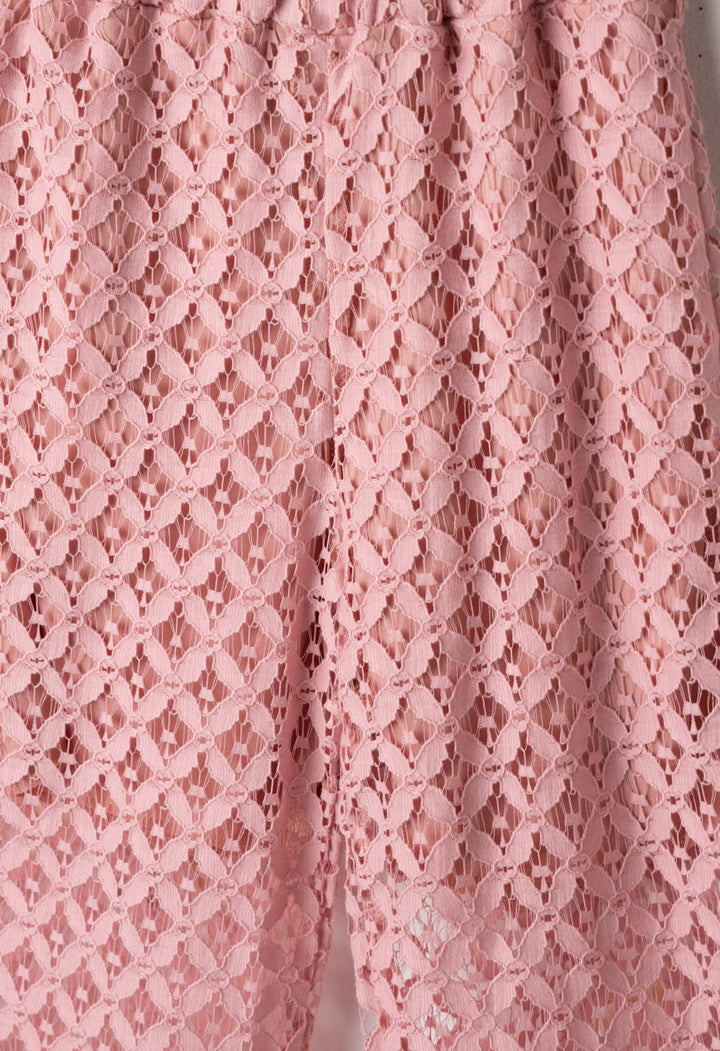 Coordinato in pizzo con cerchietto capelli bambina Ebita