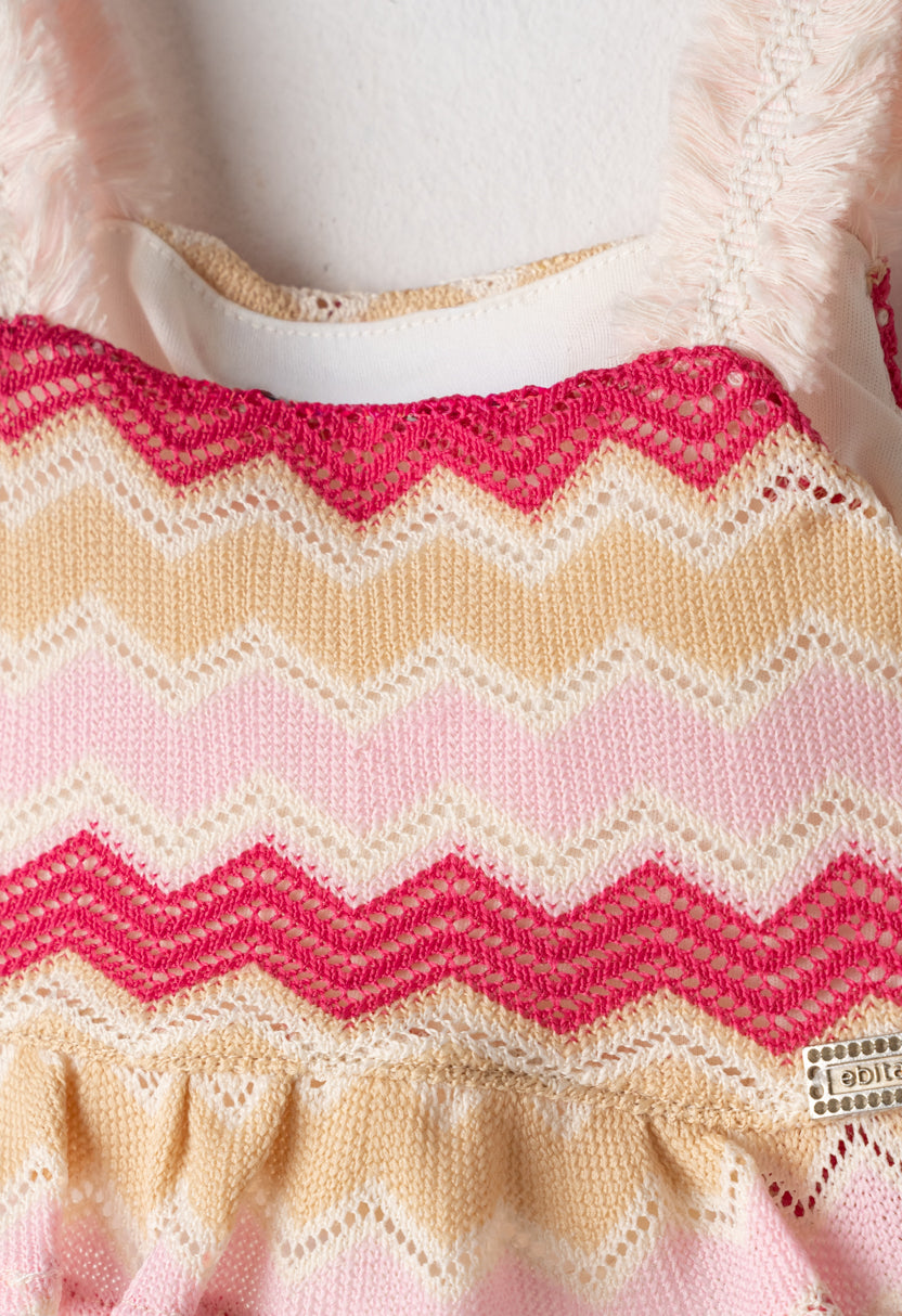 Coordinato 3 pezzi con top e fascia capelli bambina Ebita